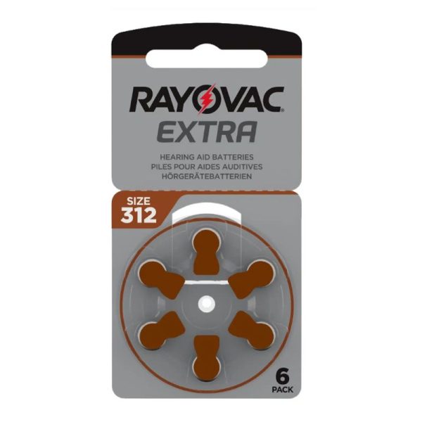 Pilas para audífonos Rayovac Extra 312